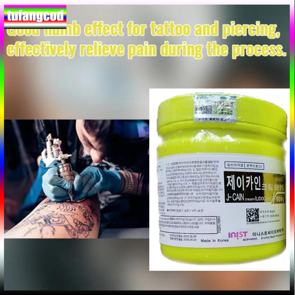 Tufangcod 500 г анестетик для татуировки, быстро вызывающий онемение кожи, 59,9% желтый крем, полуперманентный