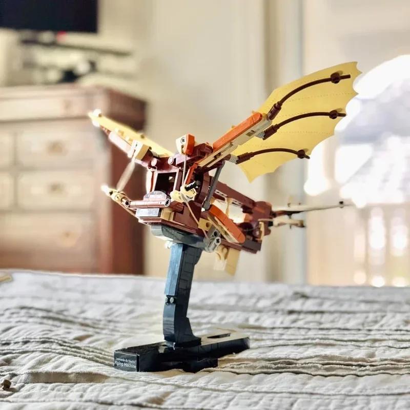 493pcs Leonardo Da Vinci'S Flying Machine DIY Assemble Model Set Birthday Gifts & Halloween Decoration Gifts