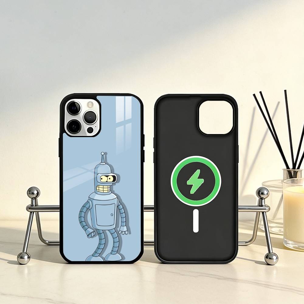 C-Cute B-Bender Robot Phone Case For iPhone17,16,15,14,13,12,11 Plus,Pro Max Magnetic For Magsafe Wireless Charging