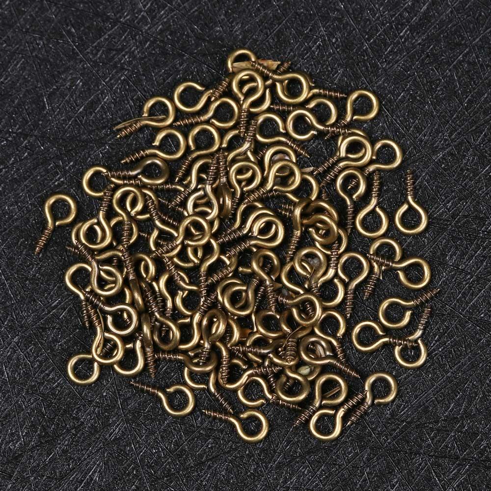 100pcs/pack Accessories Jewelry Handmade Threaded Peg DIY Screw Nail Sheep Eyes Nail