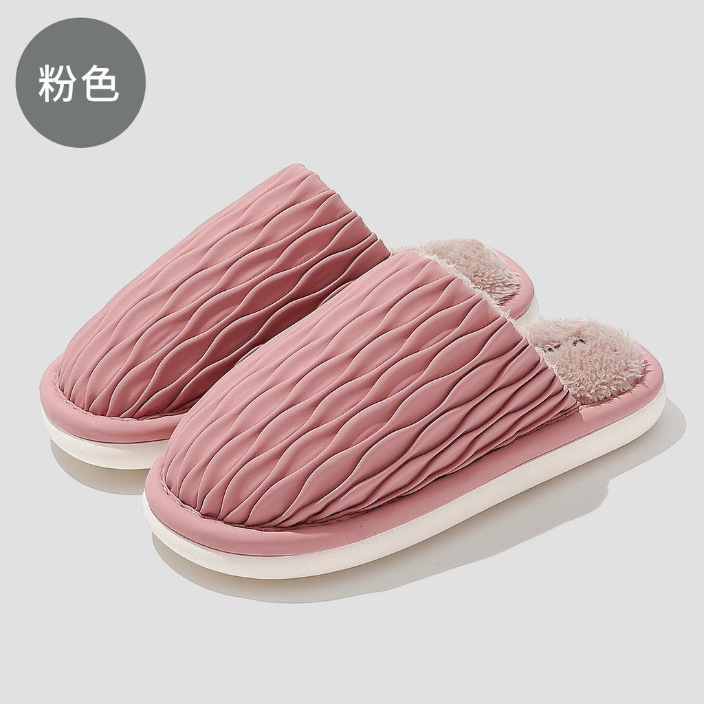 Cotton Slippers Spring and Autumn Winter Home Use Indoor Non-slip Home Warmth Couple Winter Plush