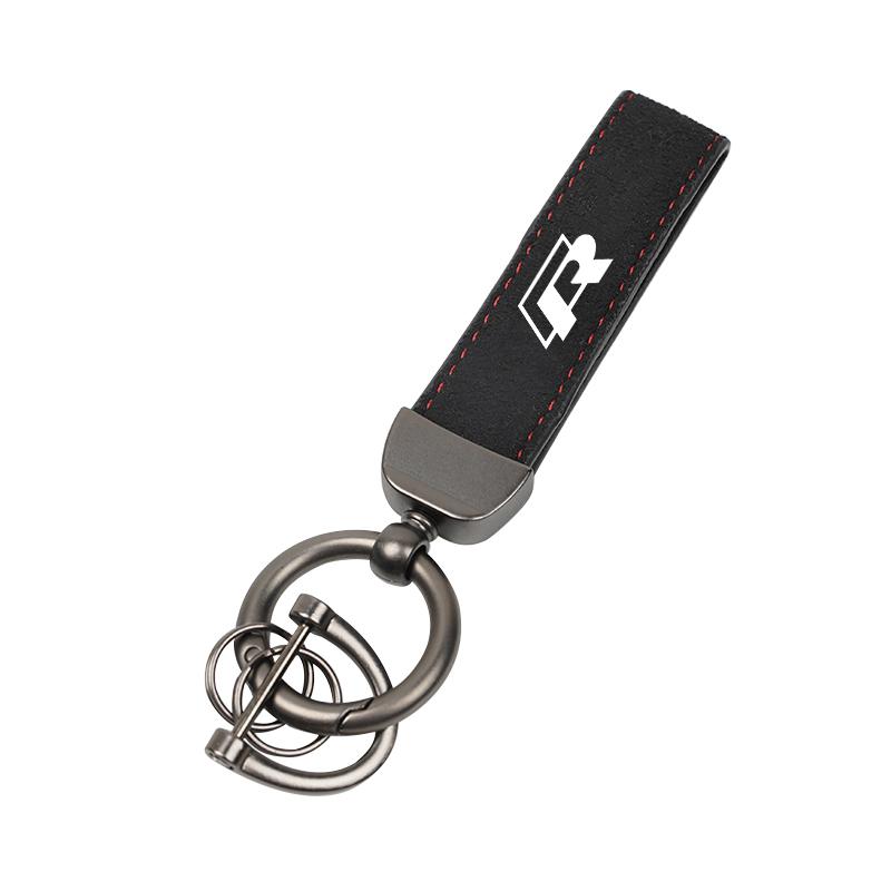 VW Car Tire Wheel Valve Caps Cover Suede VW Car Key Chain Ring Keychain For VW GTI Scirocco Polo T5 Passat B6 Golf Tiguan Jetta zf8