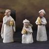 8 шт./набор фигурок из смолы «Рождение Иисуса», рождественские ясли, Иосиф, Дева Мария, три волхва, статуэтка животного, скульптура, настольное украшение, орнамент
