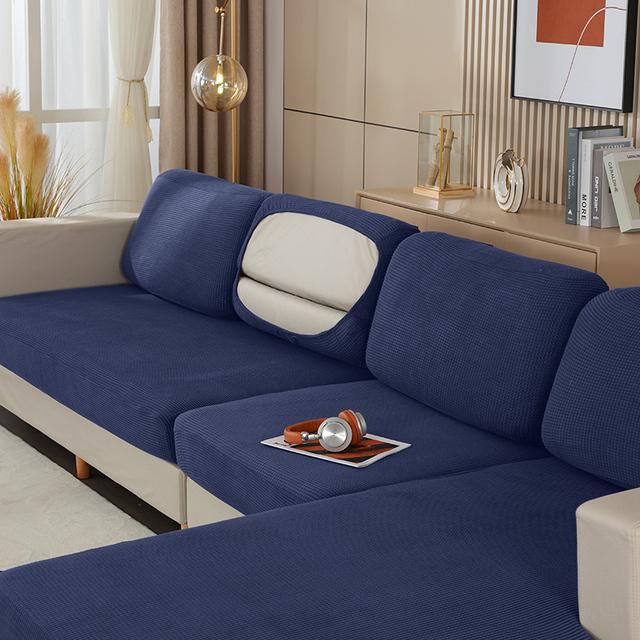 Жаккардовый чехол на подушку для дивана, эластичный нескользящий чехол на сиденье для гостиной, моющийся, моющийся, чехол на подушку для кресла, домашний декор