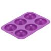 6?Grids Donut Mold Pan Silicone Round Chocolate Cake Bread Mold Tray Baking AccessoryPurple