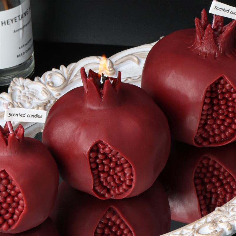 3D Большая Красная Форма для Свечи Гранат Силиконовая Ананас Ananas Мыло Воск Изготовление Эмуляционная Гуава Фрукт Манго Эпоксидная Смола Домашний Декор