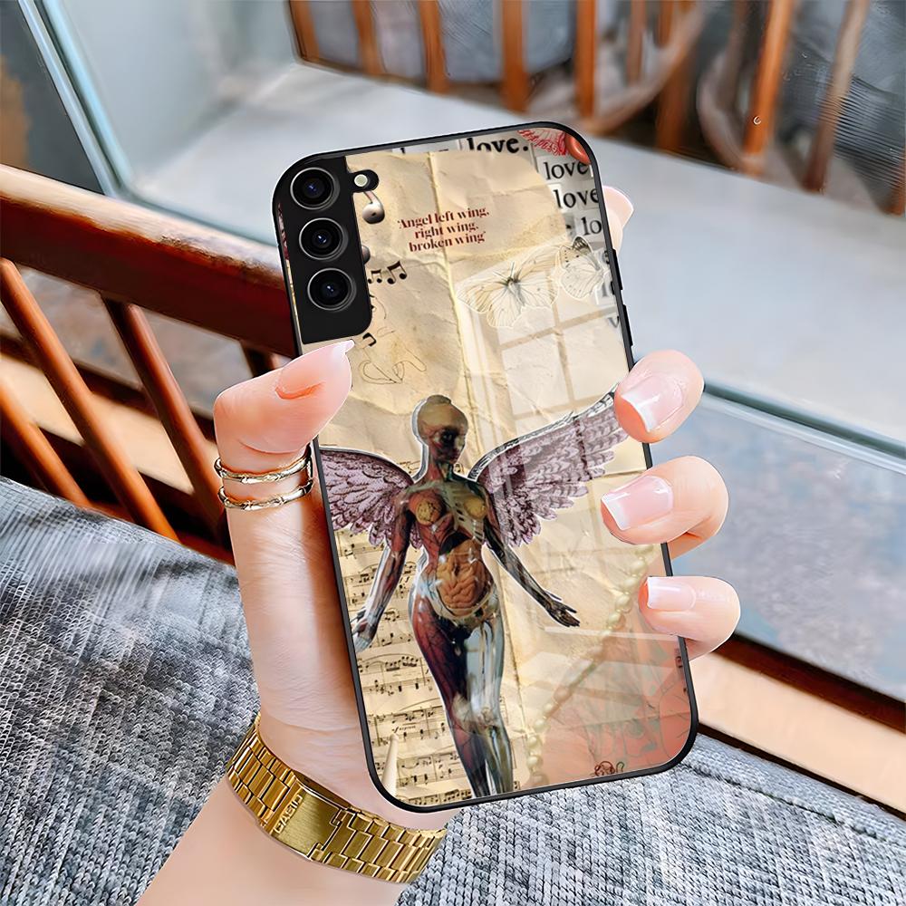 Чехол для телефона Band Hot N-Nirvana для Samsung S26 S25 Plus S20 S20 Plus S22 Ultra S23 FE S21 Plus S21 Ultra Стеклянная крышка