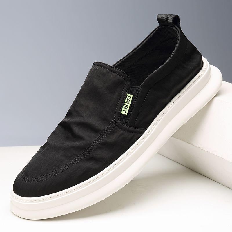 Весенние новые парусиновые туфли мужские корейские версии однопедальных мужских тканевых туфель универсальные дышащие ленивые туфли для доски мужские Tide