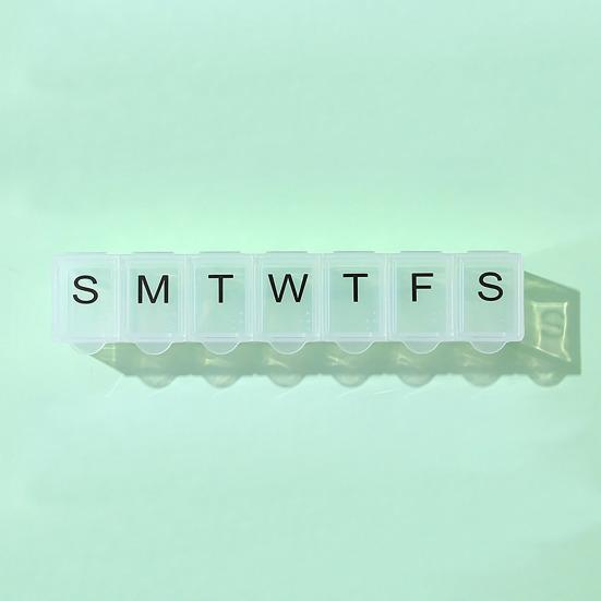 Коробка для таблеток с отделениями, 7 сеток, еженедельная прозрачная крышка, с принтом даты, пыленепроницаемый, влагозащищенный, портативный, для путешествий, на открытом воздухе, органайзер для планшета