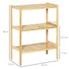 Regal Bamboo Shelf 3 Shelves Bamboo 62 Cm X 33 Cm X 80 Cm Natural
