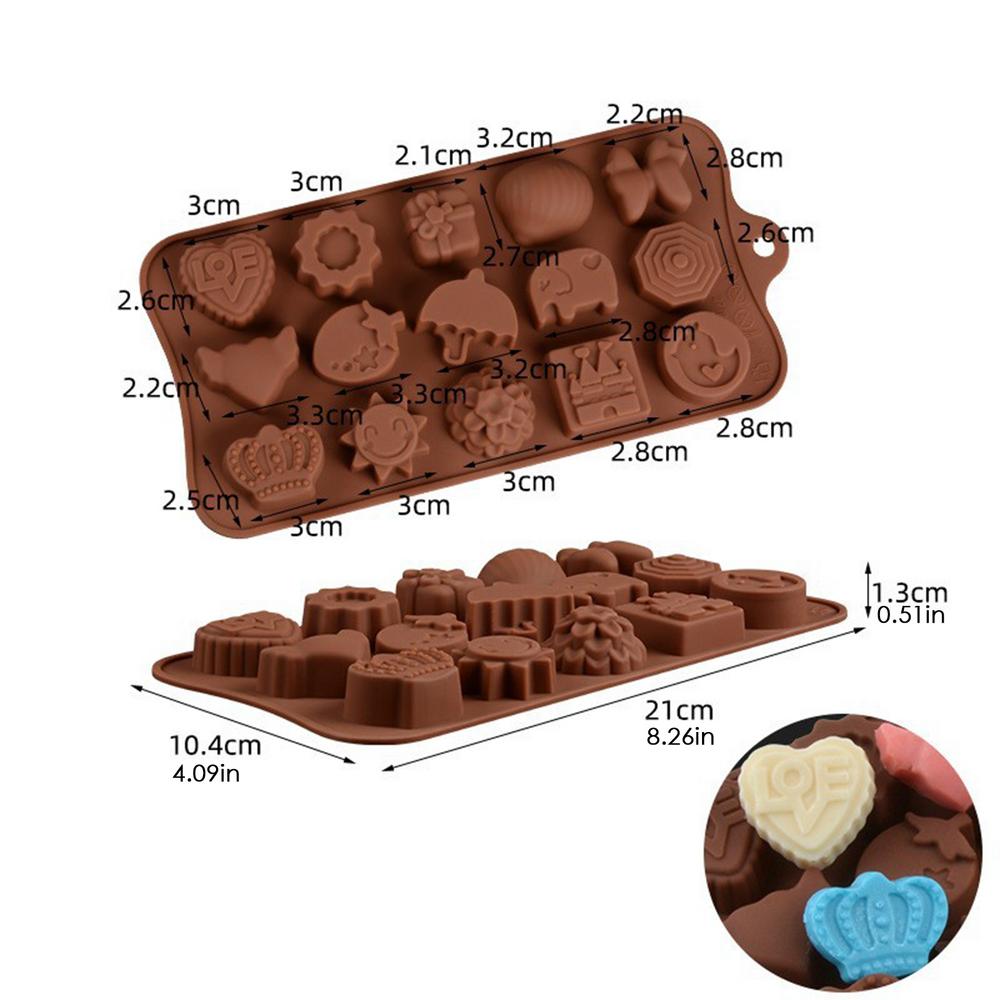 Silicone Chocolate Mold Creative Chocolate Mold With Different Shapes Candy Making Supplies Silicone Trays No-Stick Silicone Ice