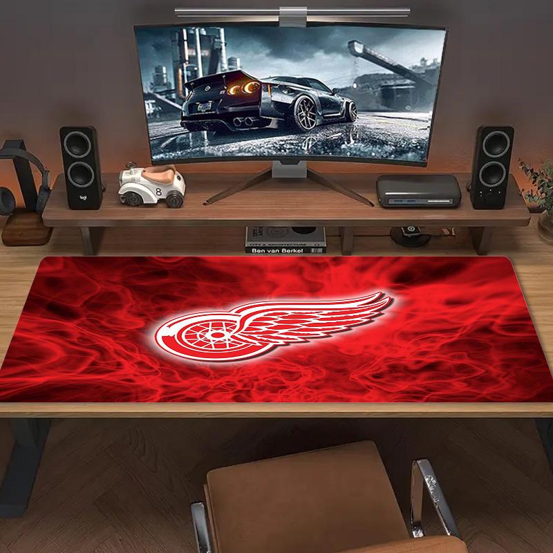 Коврик для мыши Detroit Red Wings Большой коврик для игровой поверхности Нескользящий коврик для ноутбука/планшета XXL Коврик для мини-ПК с заблокированным краем