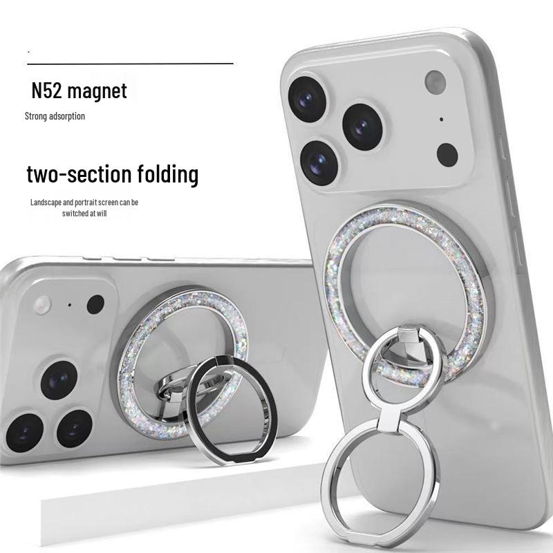 360° Rotating Magnetic Glitter Phone Ring Holder
