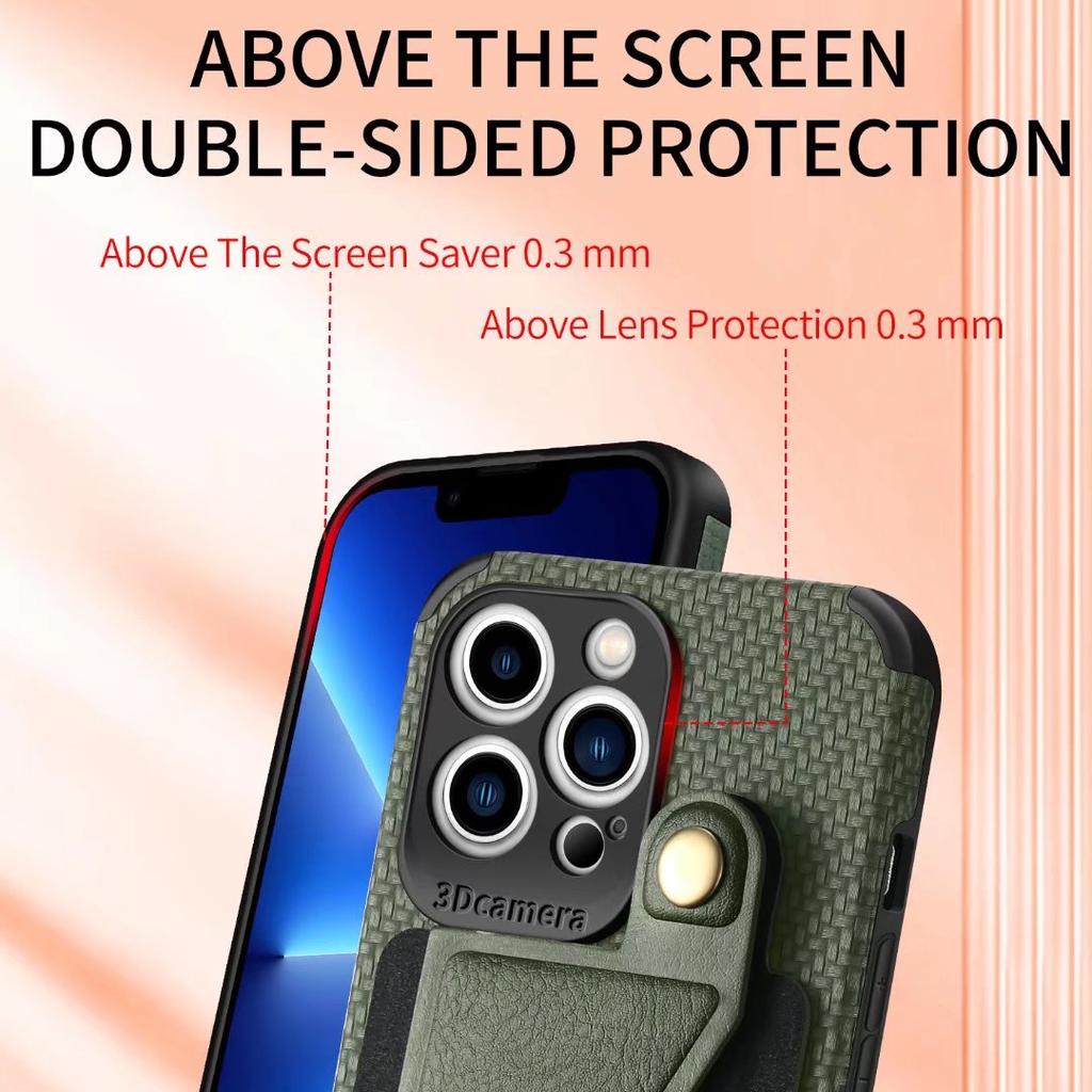 Foldable Card Slots Wallet Case for iPhone Samsung Xiaomi Huawei OPPO Google MOTOROLA VIVO Cloth Fiber Half-wrapped Kickstand Flip Cover