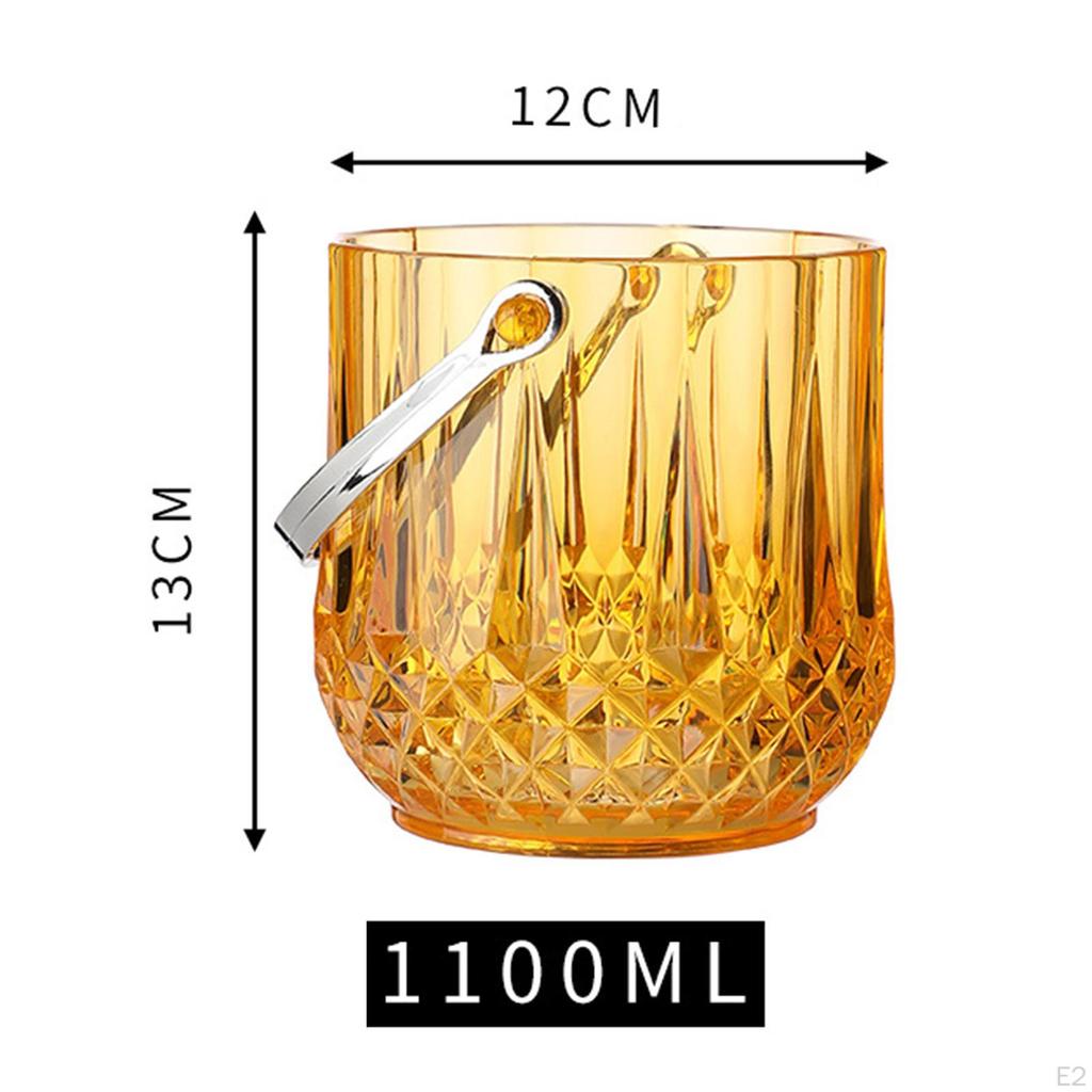 Bucket, Party Beverage Bin, Ice Container Drink Chiller, Bucket Acrylic Storage Tub for Home Bar