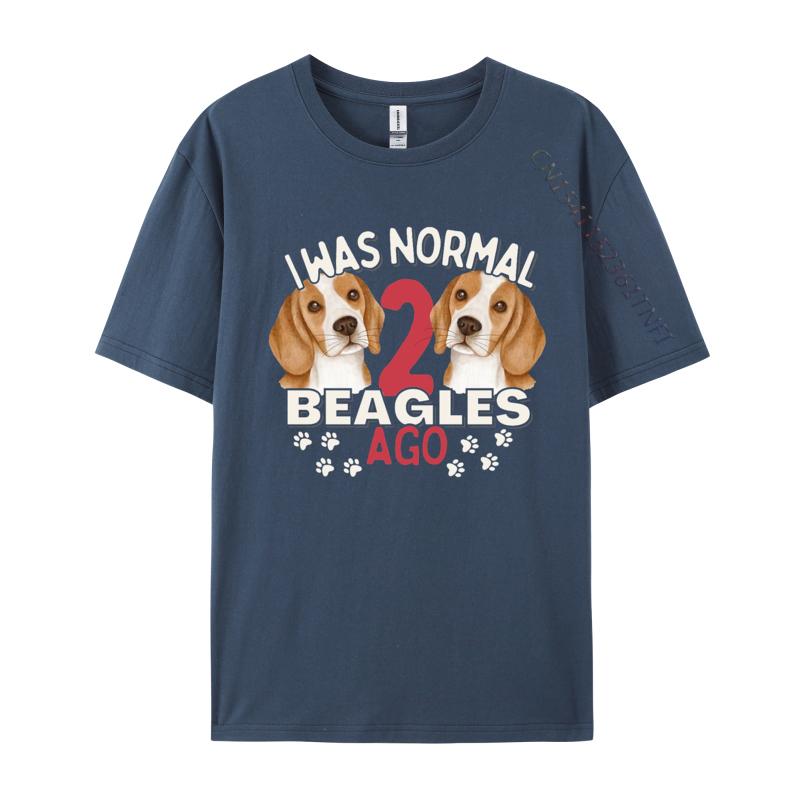 I Was Normal Two Beagles Ago Tshirt Graphic Printed Tshirt Print T Shirt For Men Funny Dog Premium Tshirt