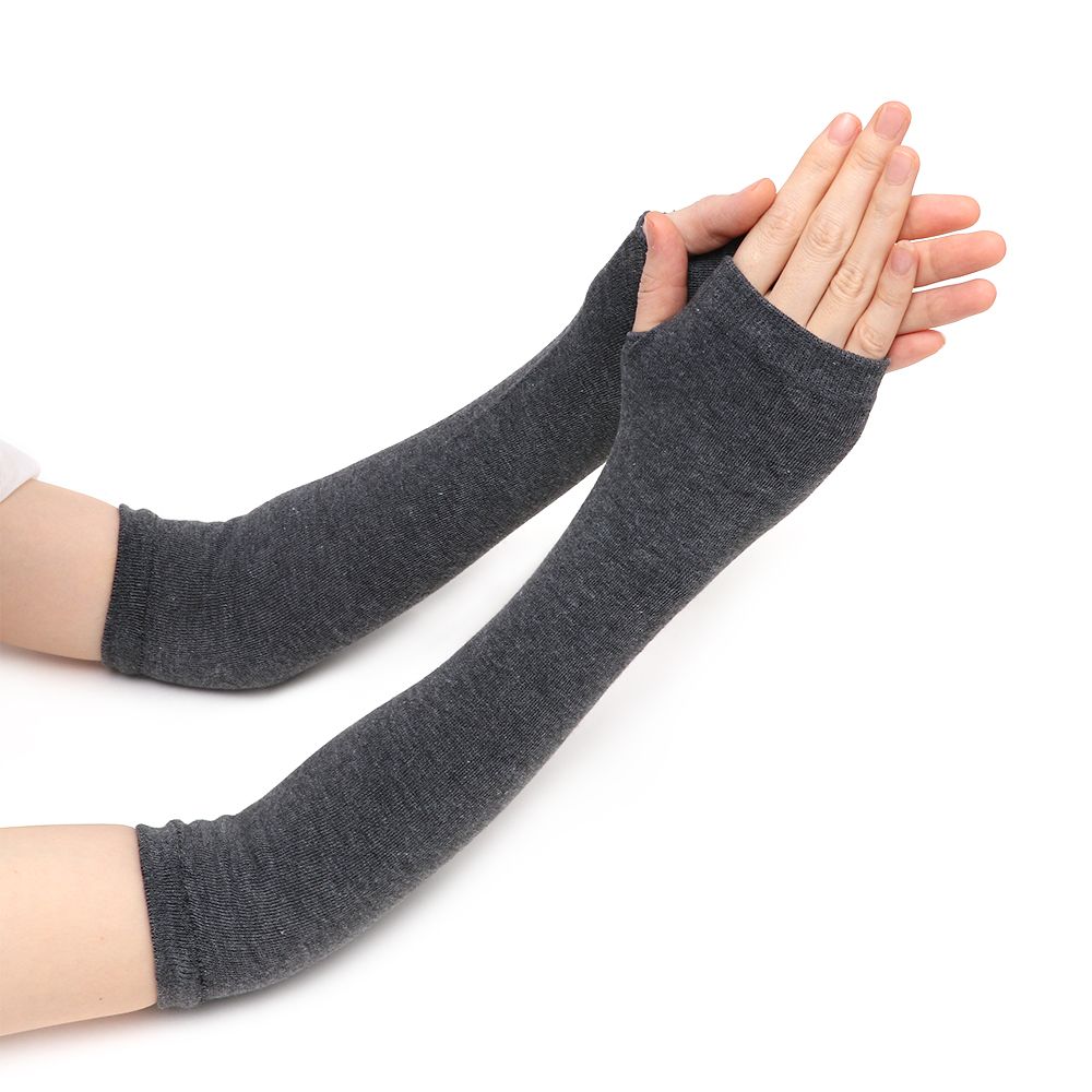 Oversleeve Winter Autumn Knitted Arm Warmers Elbow Mittens Fingerless Gloves Sleeves Long Gloves