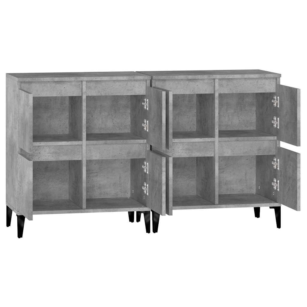 Vidaxl Komody, 2 Szt., Szarość Betonu, 60X35X70 Cm