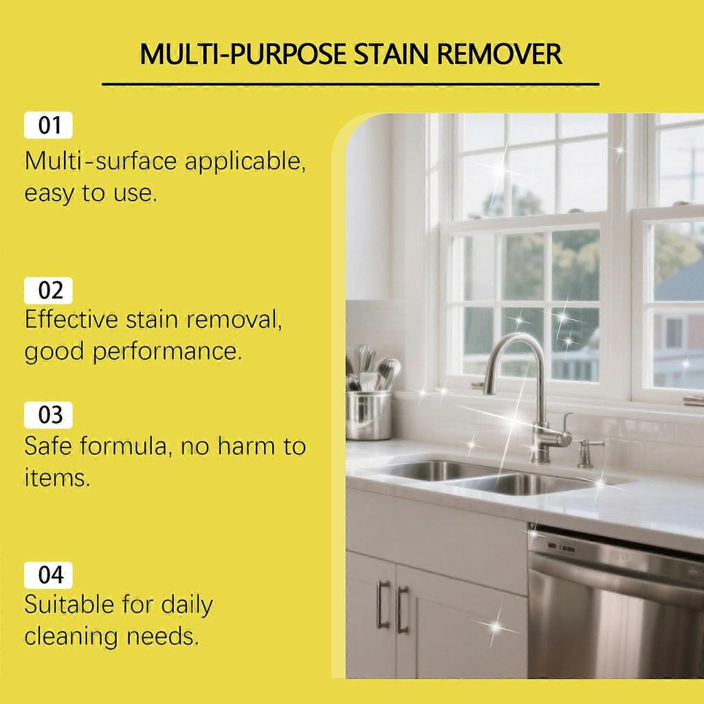 3X Powerful Multi-Purpose Stain Remover Jakehoe Power Spray, Cleans Kitchen Toilet Floor Car, Removes Stains Rust Yellowing