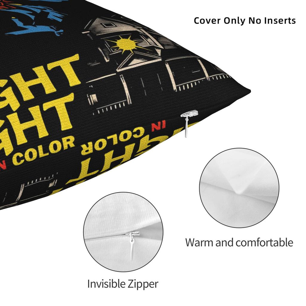 Horror Film Frighteds Nights Pillow Cover Novelty Pillow Case For Living Room Sofa Comfy Pillowcases Birthday Gift