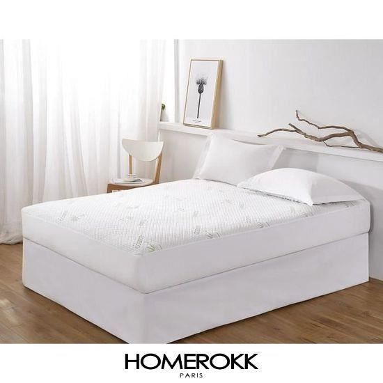 Protège matelas - HOMEROKK - 140 x 190 cm - Imperméable - Respirant - OEKO-TEX