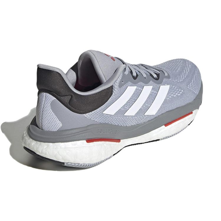 adidas Кроссовки мужские SolarGlide 6 Halo Silver Scarlet Серый Cloud-White Better-Scarlet HP9813