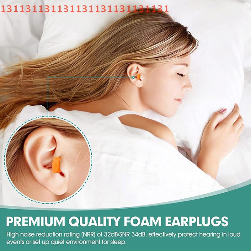 10Pairs Soft Orange Foam Ear Plugs Tapered Travel Sleep Noise Prevention Earplugs Noise Reduction Sound Insulation EarProtection