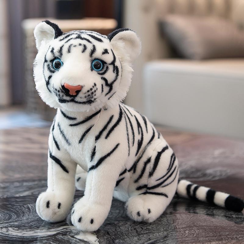 25-33 см Имитация Тигра Плюшевая Игрушка Реалистичные Сидящие Тигры Плюшевые Игрушки Набитые Лесные Животные Кукла