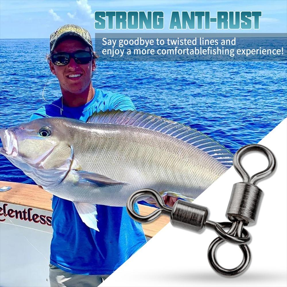 Sea Boat Swivels Triangle Joint Fishingline Connector Fishing Swivel Rolling Fishing Connector