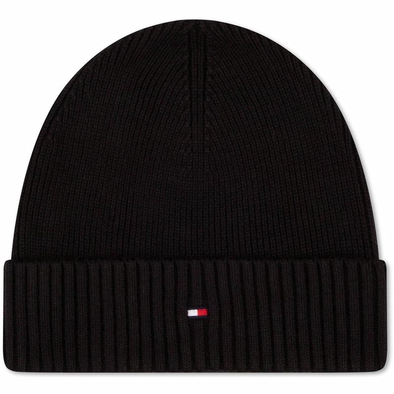 Tommy Hilfiger Холодная шапка из смесовой пряжи хлопка и кашемира, спортивного стиля, флисовая шапка, мужского стиля Черный BDS OS