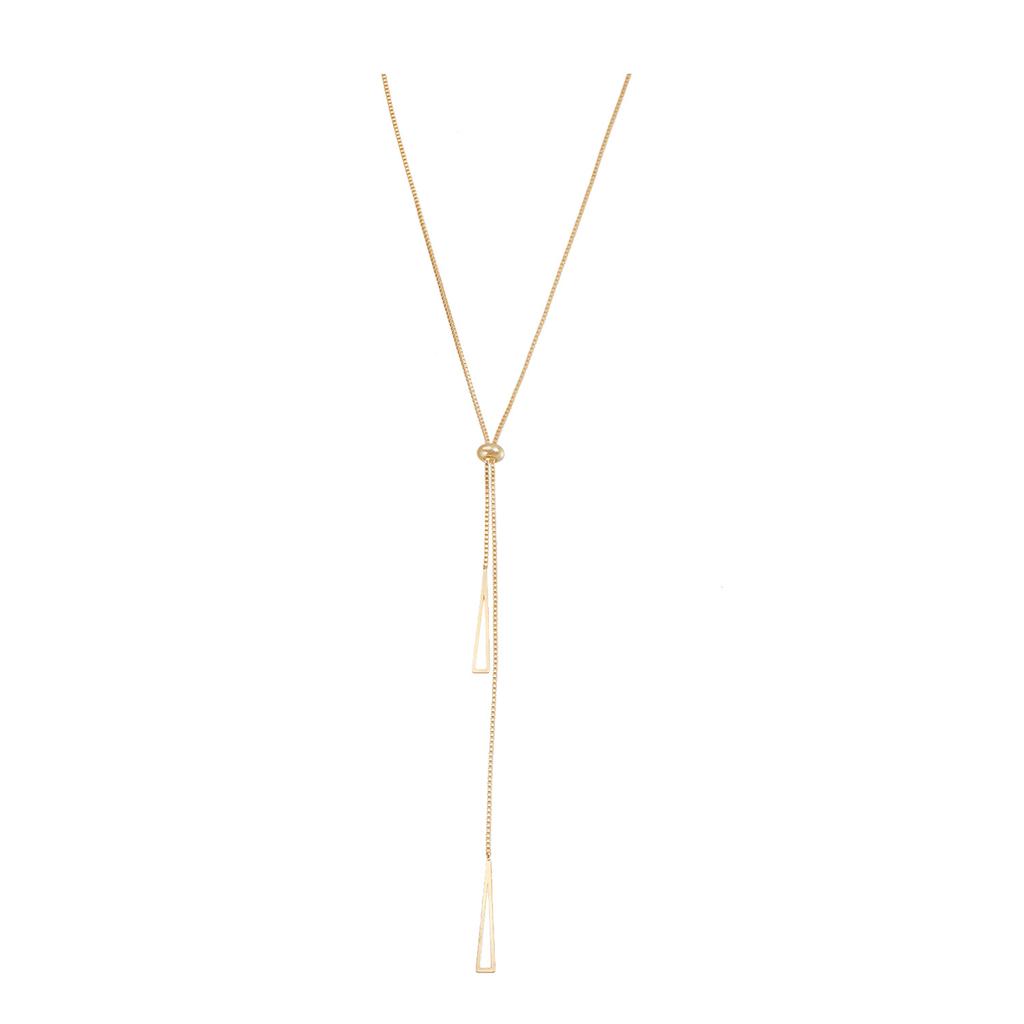 ins retro geometric triangle adjustable pull-out necklace personalized simple item decoration