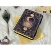 Солнце и Луна. Пустая книга заклинаний теней ручной работы. Журнал Гримуара. Мусорный журнал. Журнал колдовства, кожаные подарки для мужчин и женщин.