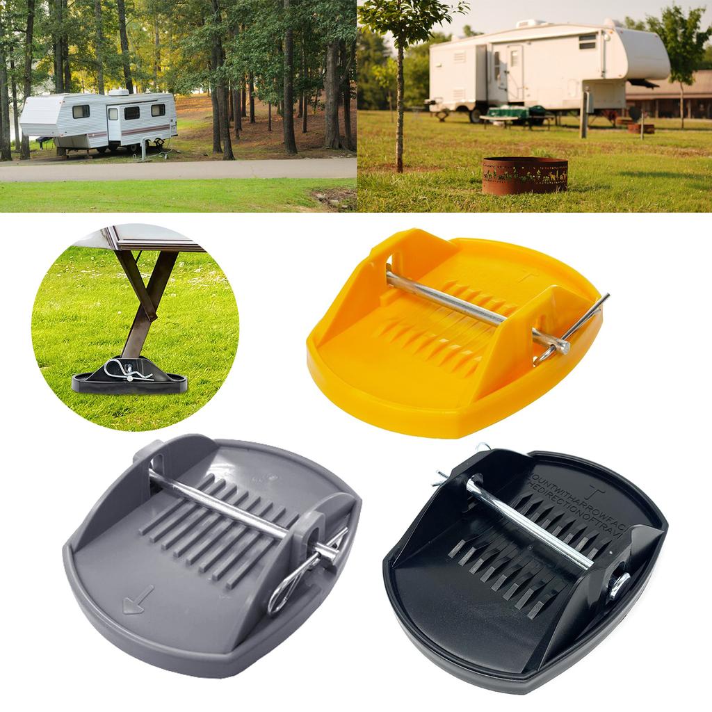 Сверхмощные домкраты для автодомов, опоры для стабилизации ножек с металлическими штифтами, большая площадь поверхности для надежного размещения на земле, 4 шт.