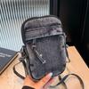 Japanese Leisure Harajuku Style Niche Washed Cloth Mobile Phone Change Bag Lightweight and Versatile Personalized Shoulder Messenger Bag Women