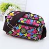 Middle Aged and Elderly Crossbody Bag Single Shoulder Bag Small Flower Cloth Bag Middle-aged Women's Bag Casual Nylon Canvas Bag