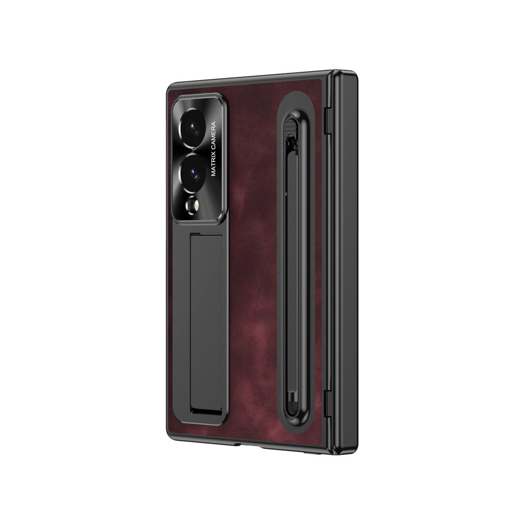 For Samsung Galaxy Z Fold 8 Phone Case with Hinge Protector TriFold Glass Front Film Hidden Bracket S Pen Holder Cover