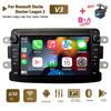 7" GPS Navigation Radio Android 2 Car Multimedia Carplay Auto Player For Dacia Sandero Duster Renault Captur Lada Xray 2 Logan 2+32GB