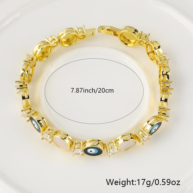 New Creative Oil Dripping Devil's Eye Exquisite Bracelet Fashion Round Colorful Hand Ornaments