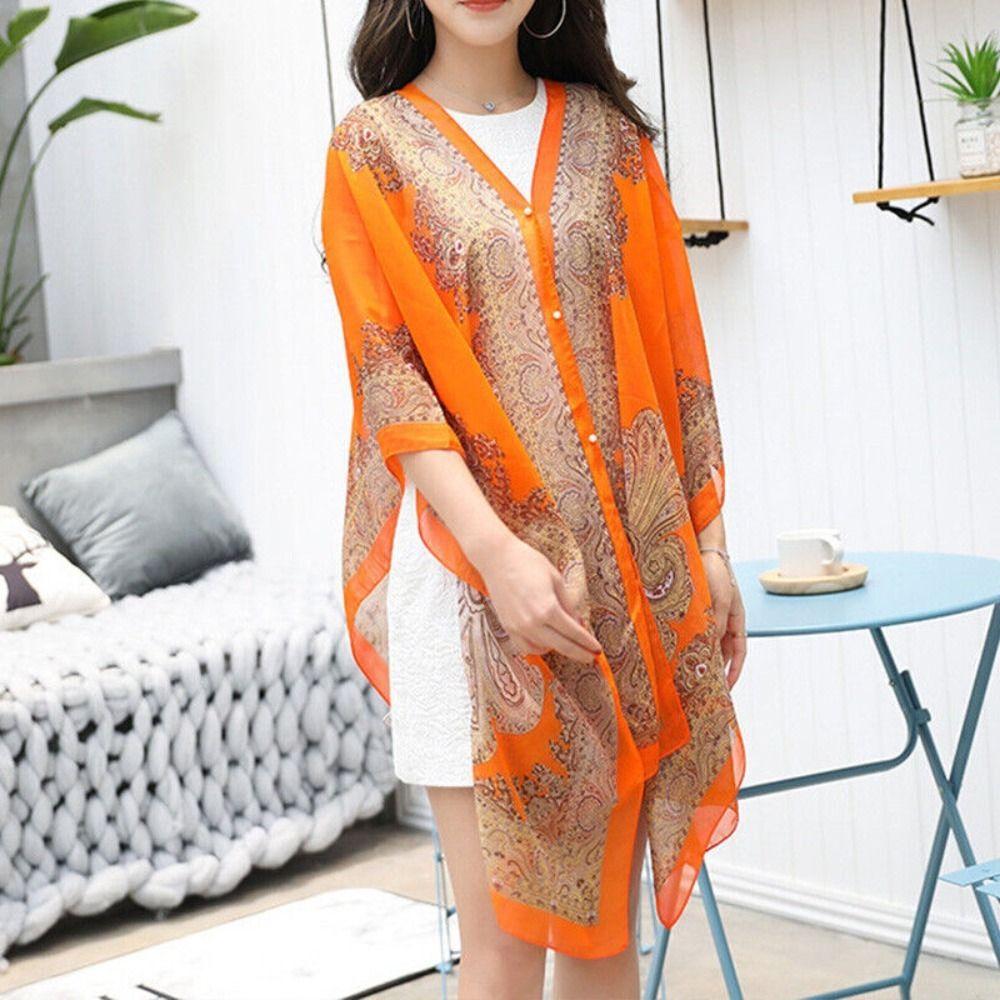 One Size Shawl Scarf Chiffon Poncho Fashion Beach Cover Up Women