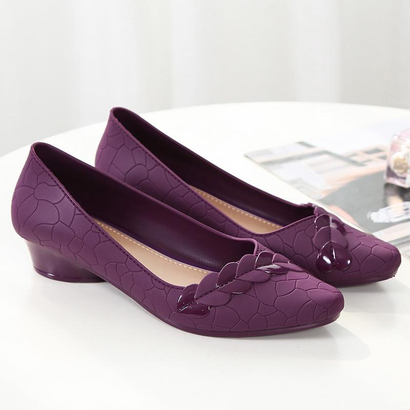 Мода 2024 года, новые модные туфли для женщин, резиновые рабочие галоши на низком каблуке, непромокаемые сапоги для ходьбы, резиновые сапоги для рыбалки