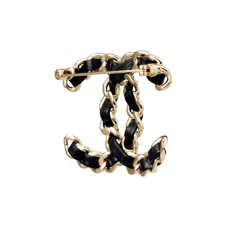Chanel Классическая сумка из овчины с логотипом CC, металлическая брошь из овчины, женская, черная