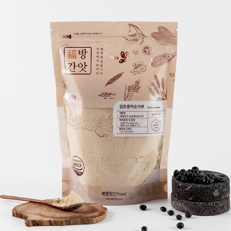 Порошок из черной сои Bokbang-Agan, чистая зернистость черной сои 50%, 500 г, 1 шт.