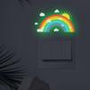 1pc Luminous Rainbow Pattern Light Switch Stickers Bathroom Bedroom Living Room Switch Stickers, Removable Light Switch Sticker