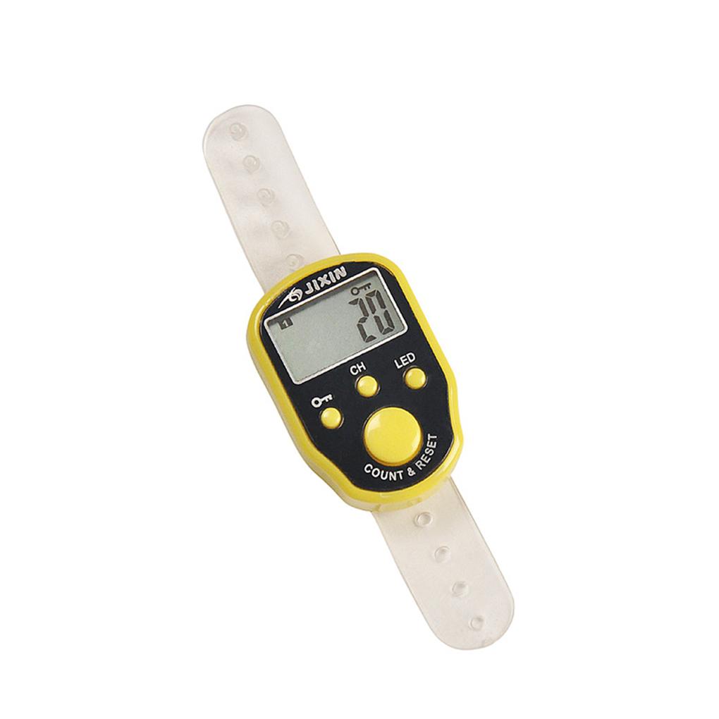 Мини-маркер рядов с напальчником и светодиодной подсветкой, электронный цифровой ЖК-дисплей, счетчик времени для вязания в гольфе