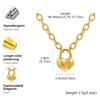 Vnox Luxury Love Lock Necklace Bracelet Set Stainless Steel Thick Chain Punk Rock Female Jewelry Gifts