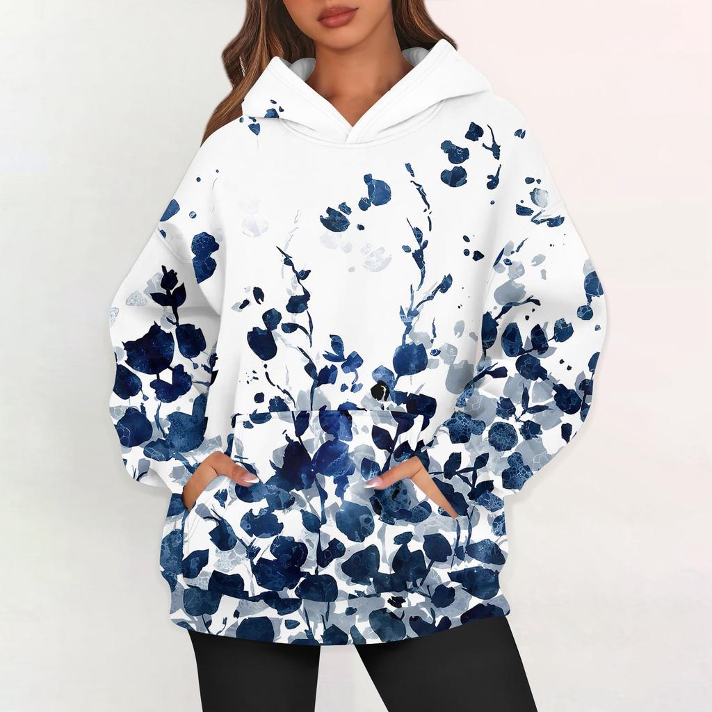 Женские худи оверсайз из флиса, толстовки с длинным рукавом, пуловеры с карманом