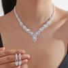 Wedding Jewelry Claw Chain Series Bare Diamond Zircon Earrings Necklace Set Bridal Evening Dress Luxury Full Of Diamonds Star Tracks