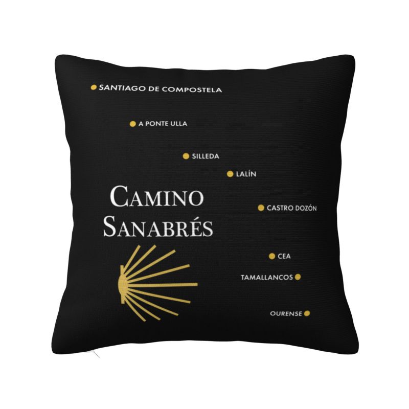 Buen Camino De Santiago Throw Pillow Covers Bedroom Decoration Cute Cushions Cover For Sofa Chair Square Polyester Pillowcase