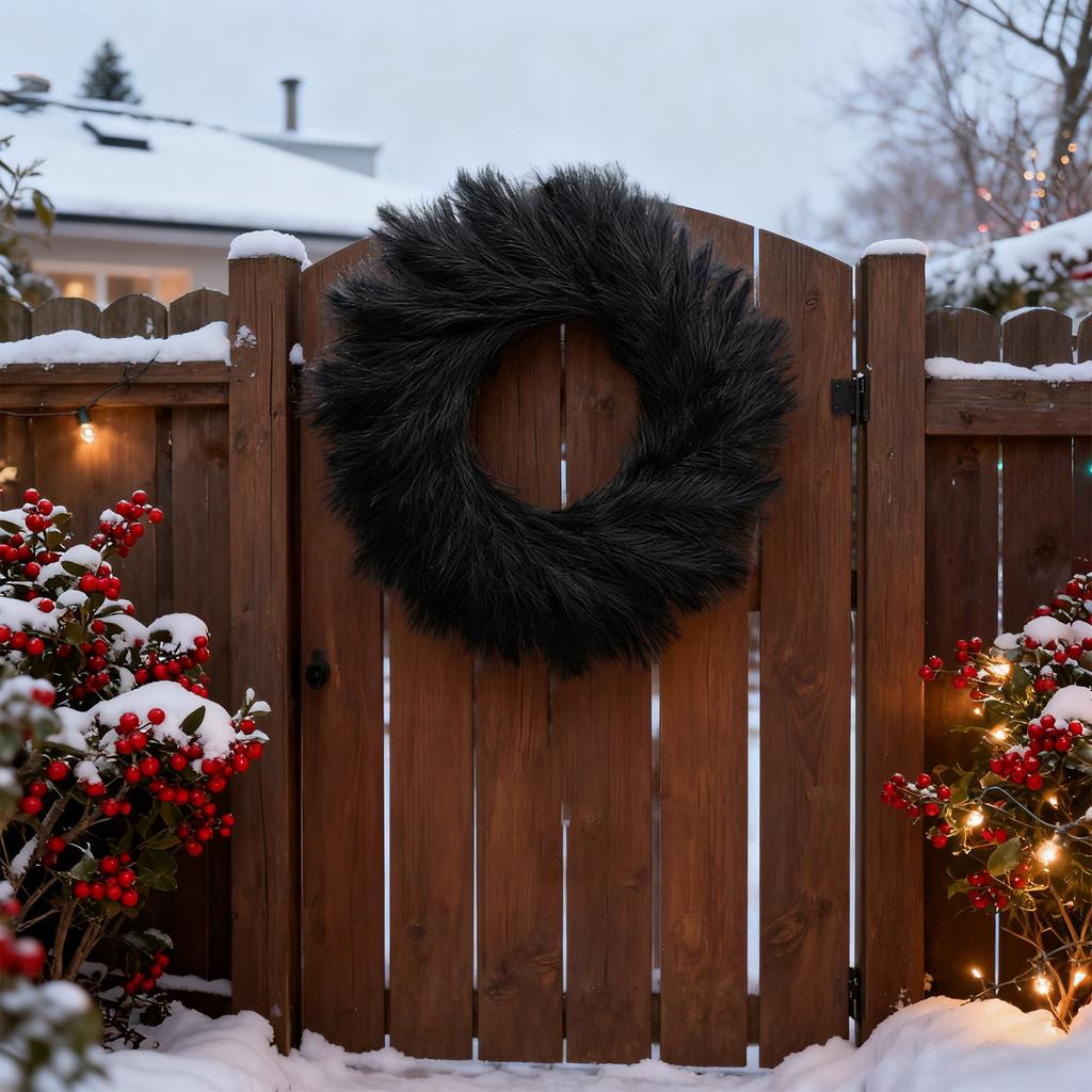 Simulation Of Frost Grass Vine Circle Bottom With Green Plants, Water Grass Vine Circle Flower Wreath, Without Battery