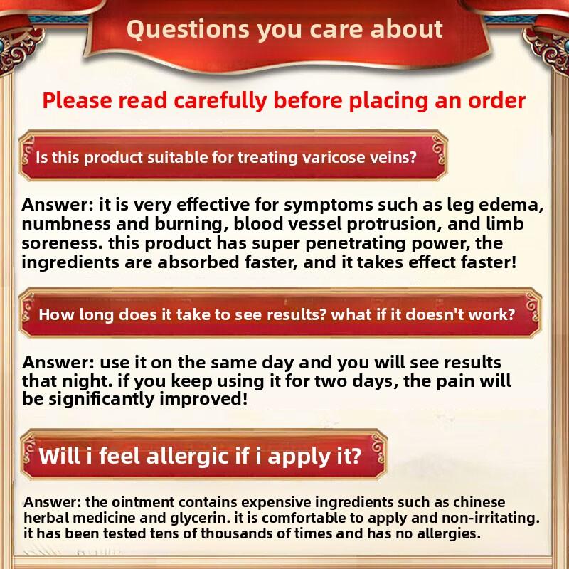 Varicose Veins Relief Cream - Natural Herbal Blend Gentle On Delicate Skin